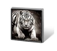 Tiger Square Lapel Pin Women's Novelty Buttons & Pins Metal Badge Cute Brooch Pin Retro Pinback Badge Fashion Bag Pins for Hat Backpacks Tie Suit Wedding Party Accessory