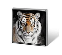 Tiger Square Lapel Pin Women's Novelty Buttons & Pins Metal Badge Cute Brooch Pin Retro Pinback Badge Fashion Bag Pins for Hat Backpacks Tie Suit Wedding Party Accessory