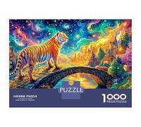 Tiger Stands on A Stone Bridge 1000 Piece Jigsaw Puzzle The Forest King Great Present for Kids & Adults 52x38cm/1000pcs