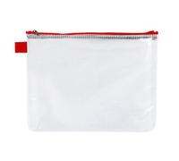 Tiger Stationery A5 Tuff Bag Transparent/red (23 X 17.5Cm)