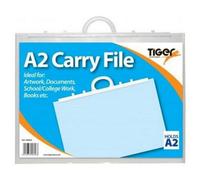 Tiger Stationery Handle A2 Carry File Clear (One Size)