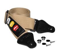 TIGER STP5-TW-PACK Guitar Strap with Pick Holders, Picks & Strap Button for Classical, Acoustic, Electric and Bass Guitars - Tweed