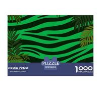 Tiger Stripe 1000 Pieces Jigsaws Challenging Game Toy Faux Fur Home Decoration Fit Families Kids Age 12+ 38x26cm/1000pcs
