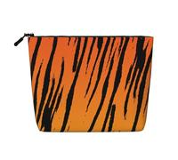 Tiger Stripe A Versatile Travel Makeup Bag, Ideal for Daily Routines and Business Journeys