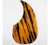 Tiger Stripe Acoustic Guitar Pickguard Self Adhesive Scratch Plate Compatible with Martin D45 Style 40-42 Inch Dreadnought Acoustic Guitar, Flame Pattern Protective Pick Guard Replacement