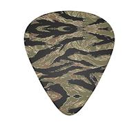 Tiger Stripe Camo Guitar Plectrums Classical Triangle Bass Acoustic And Electric Guitar Plectrums For Guitarists 12 Pieces