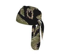 Tiger Stripe Camo Print Breathable Versatile Cycling Cap for Men Women Headband Yoga Running Sweatband