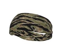 Tiger Stripe Camo Print Sports Sweatband â€ Versatile Sport Headbands for Kids Adults Adjustable Headband