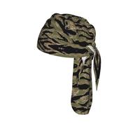 Tiger Stripe Camo Printed Do Rag Cap, Quick Dry Mesh Cycling Cap Helmet Liner for Biking Running Hiking
