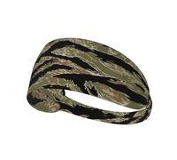 Tiger Stripe Camo Printing One-Pack Comfortable Elastic Exercise Headband Athletic Band 4.3 * 13.4in Soft And Breathable