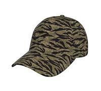 Tiger Stripe Camo Summer Unisex Baseball Cap Hat Stylish and Comfortable - Perfect for Outdoor Wear, Sports, Casual Wear, Black, One size