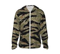 Tiger Stripe Camo Sun Protection Hoodie - This Hoodie Keeps You Comfortable and Dry, Whether You're Running, Cycling, Hiking Or Just Enjoyingthe Great Outdoors