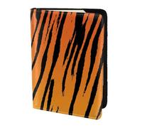 Tiger Stripe Print Passport Holder for Travel,Wallet Case RFID Blocking Leather Card Slot Protector