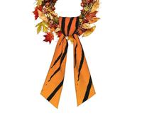 Tiger Stripe Printed Front Door Wreath Sash, 142cm Decorative Wreath Ribbon Band, Polyester Garland Decoration for Door, Window, Wall, Christmas, Halloween