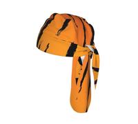 Tiger Stripe Printed Mesh Cycling Bandana, Adjustable Sweat Wicking Skull Cap, for Motorcycle Sport Gear
