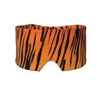 Tiger Stripe Printed Slumber Eye Shield, Reversible Sleep Gear, Light Blocking Headwrap, for Travel Comfort