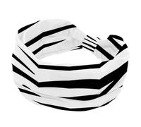 Tiger Stripe White Wide Headbands for Women, Non Slip Sports Hair Bands, Stretchy Head bands, Fahion Wide Headband for Yoga, Workout, Daily