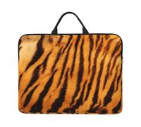 Tiger Striped Pattern 14 Inch Printed Laptop Sleeve, 600d Oxford-Cloth Shockproof Laptop Case With Thickened Pearl Cotton,Waterproof Portable Laptop Handbag Cover