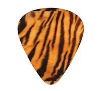 Tiger Striped Pattern Guitar Plectrums 12 Pieces For Ukulele Bass Instrument Accessories