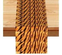 Tiger Striped Pattern Multi Purpose Table Runner for Home Decor, Printed Table Cloth for Kitchen Table, Countertops & Dining Area