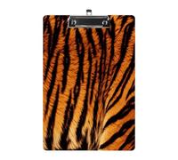 Tiger Striped Pattern Print Acrylic Clipboard 8.5 X 12.5 Inches | Lightweight A4 Clipboards with Pen Holder for Office, Students, Nurses, Teacher, Students,Women, Men, Girls, Boys