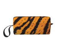 Tiger Striped Pattern Printed Travel Makeup Bag Portable Cosmetic Bag Makeup Case Toiletry Handbag Organiser for Women