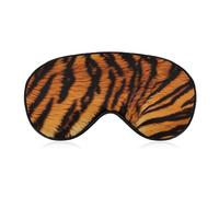 Tiger Striped Pattern Sleeping Mask Sleep Mask for Side Sleeper Relaxing Zero Pressure Night Blindfold Light Block-Out Eye Mask for Sleep with Easy Adjustable Strap