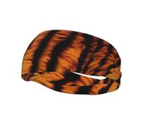 Tiger Striped Pattern Sweatbands Instant Cooling Moisture Wicking Sport Headbands for Men Workout Headband for Women Running Headband Stretch Tennis Athletic Sweatband Unisex Hairband