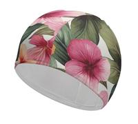 Tiger Striped Pattern Swim Cap for Women Men Waterproof Bathing Caps Keep Hair Dry Elasticity Adult Swimming Caps Comfortable Long Hair Swim Hat Non-Slip Fabric Swimming Cap