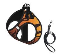 Tiger Stripes Colored Animals,Pet Harness,Adjustable Reflective Dog Harness,Pet Leash Vest,L