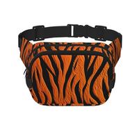 Tiger Stripes Orange Fanny Packs Belt Bag Small Fashion Crossbody Waist Pack Lightweight Sling Chest Bag Bumbag For Women Men Running Workout Hiking Traveling