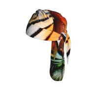 Tiger Stripes Orange Pattern Print Cycling Cap Breathable Headwear