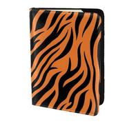 Tiger Stripes Orange Pattern Print Passport Holder for Travel,Wallet Case RFID Blocking Leather Card Slot Protector