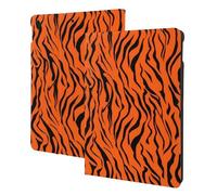 Tiger Stripes Orange Pattern Printed Tablet Case for Ipad Air3 10.5"/Ipad Pro 10.5", Pu Leather Non-Slip Tablet Cases Shockproof Stand Cover with Auto Sleep/Wake Cover