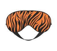 Tiger Stripes Orange Pattern Soft Sleep Mask Adjustable Strap Light Blocking Reversible Comfortable Night Mask