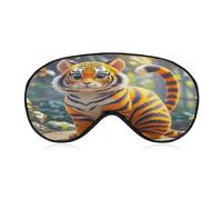 Tiger Stripes Orange Sleep Mask for Men Women Elastic Strap Eyeshade Lightweight Sleeping Blindfold Soft Breathable Eye Cover Comfortable Sleep Shade Cover for Sleeping Travel