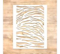 Tiger Stripes Stencil | Reusable Tiger Stripes Stencils for Painting on Wood, Glass, Wall, Rock, Fabric, Walls, Canvas, Glassware | Tiger Stripe Stencil Template (8.5"x 11")