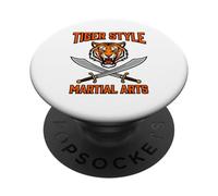 Tiger Style Kung Fu Chinese Martial Arts Broadsword Dao PopSockets Adhesive PopGrip
