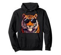Tiger Sunglasses Birthday Costume Pajama Zoo Men Womens Kids Pullover Hoodie