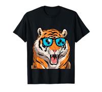 Tiger Sunglasses Birthday Costume Pajama Zoo Men Womens Kids T-Shirt
