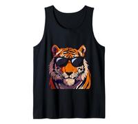 Tiger Sunglasses Birthday Costume Pajama Zoo Men Womens Kids Tank Top