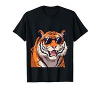 Tiger Sunglasses Birthday Costume Zoo Pajama Kids Toddler 5T T-Shirt
