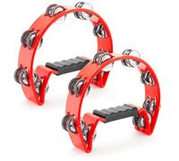 Tiger TAM14-2-RD Half-Moon Tambourines - Red