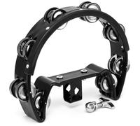 TIGER TAM70-BK Half Moon Drum Kit Mountable Tambourine - Black