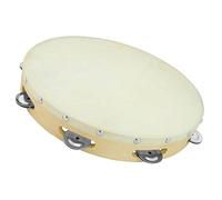 TIGER TAM91-12 12" / 30.5cm Single Row Tambourine - Wooden with Rawhide Head