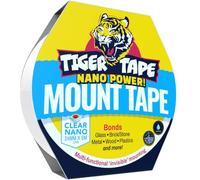 Tiger Tape® Nano Power Mount Tape | Multi-Functional Invisible Mounting. Strong Double Sided Tape for Walls, DIY, Office & Cables - Bonds Glass, Brick, Metals, Woods. Heavy Duty Grip. 5m