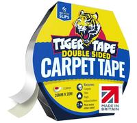 Tiger Tape® UK Made. Double Sided Carpet Tape | Heavy Duty, Extra Strong Rug Tape For Hard Floors, Vinyl, Woods and Laminates. Stops Rugs, Carpets & Tiles Sliding. Removable, No Mess. 20 Metres.