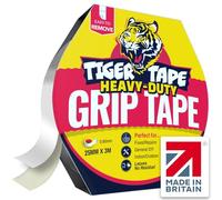 Tiger Tape® UK Made. Heavy Duty Double Sided Grip Tape - No Residue Extra Strong Sticky Tape. Works on Rugs, Carpets, Woods, Fabric. Indoor Outdoor, 25mm x 3m