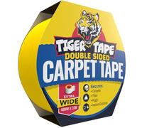 Tiger Tape® Wide Double Sided Carpet Tape | Reinforced Fibre Glass Tiger Technology | Safe for Hard Floors, secures Rugs, Tiles & Carpets. Avoids the use of Sprays, Staples or Glues