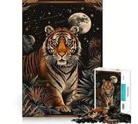 Tiger Tarot Card 1000 Piece Jigsaw Puzzle for Adults Brain Challenge Toy Group Play Clear Cut Lovely Present 38x52cm